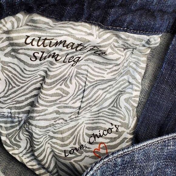 Chico's Platinum Size 1 (8) Ultimate Fit Crop Slim Fit Jean - Picture 7 of 8